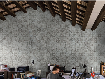 FLOWER STAMP WPN 116 - Motif panoramic wallpaper by Spaghetti Wall - view 2
